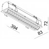 CETI 15 ADJUST Stropní, vestavné, bodové, výklopné +90° svítidlo, těleso hliník, rámeček bílá, komínek černá, LED 30W celkem, teplá 2900K, 1895lm, vyzař. úh. 45° Ra90, 700mA, tř.3, 394x72x83mm, stř. život 30.000 hod náhled 5