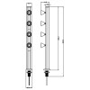 KARVA LED Bodové svítidlo, nast směr svícení +-30°, materiál hliník, povrch černá, LED 4x1,2W, denní 6000K, 400lm, Ra80, 24V, IP20, tř.3, rozměry 350x26,7x44mm náhled 9