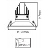 BUILT IN RING Stropní, vestavné, bodové svítidlo, materiál hliník, povrch bílá mat, pro světelný zdroj 26W/33W, IP20, rozměry d=170mm, h=50mm náhled 2