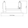 NOWA rám ISQ Podhledové, bodové svítidlo, materiál hliník, povrch bílá, pro LED modul 1x31W, rozměry 140x140x77mm. náhled 3