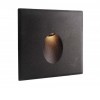 ALWAID Dekorativní kryt pro vestavné svítidlo do stěny, čtvercové, materiál hliník, povrch černá, detail oválný výřez, rozměry 85x85x22mm. náhled 1