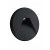 ALWAID Dekorativní kryt pro vestavné svítidlo do stěny, kruhové, materiál hliník, povrch černá, detail trojúhelníkový výřez, rozměry d=85mm. náhled 1