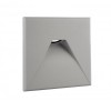 ALWAID Dekorativní kryt pro vestavné svítidlo do stěny, čtvercové, materiál hliník, povrch stříbrná, detail trojúhelníkový výřez, rozměry 85x85x25mm. náhled 1
