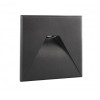 ALWAID Dekorativní kryt pro vestavné svítidlo do stěny, čtvercové, materiál hliník, povrch černá, detail trojúhelníkový výřez, rozměry 85x85x25mm. náhled 1