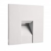 ALWAID Dekorativní kryt pro vestavné svítidlo do stěny, čtvercové, materiál hliník, povrch bílá, detail čtvercový výřez, rozměry 75x75x22mm. náhled 1