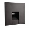 ALWAID Dekorativní kryt pro vestavné svítidlo do stěny, čtvercové, materiál hliník, povrch černá, detail čtvercový výřez, rozměry 75x75x22mm. náhled 1
