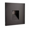 ALWAID Dekorativní kryt pro vestavné svítidlo do stěny, čtvercové, materiál hliník, povrch černá, detail schodkový čtvercový výřez, rozměry 75x75x22mm. náhled 1