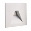 ALWAID Dekorativní kryt pro vestavné svítidlo do stěny, čtvercové, materiál hliník, povrch bílá, detail trojúhelníkový výřez, rozměry 75x75x22mm. náhled 1