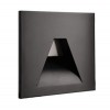 ALWAID Dekorativní kryt pro vestavné svítidlo do stěny, čtvercové, materiál hliník, povrch stříbrná, detail trojúhelníkový výřez, rozměry 75x75x22mm. náhled 3