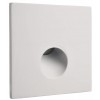 ALWAID Dekorativní kryt pro vestavné svítidlo do stěny, čtvercové, materiál hliník, povrch bílá, detail kruhový výřez, rozměry 75x75x22mm. náhled 1