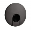 ALWAID Dekorativní kryt pro vestavné svítidlo do stěny, kruhové, materiál hliník, povrch černá, detail kruhový výřez, rozměry d=78mm. náhled 1