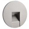 ALWAID Dekorativní kryt pro vestavné svítidlo do stěny, kruhové, materiál hliník, povrch stříbrná, detail čtvercový výřez, rozměry d=78mm. náhled 1