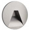 ALWAID Dekorativní kryt pro vestavné svítidlo do stěny, kruhové, materiál hliník, povrch stříbrná, detail trojúhelníkový výřez, rozměry d=78mm. náhled 1