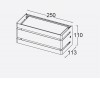EXINDE 1x25W, IP54 Nástěnné venkovní svítidlo, těleso kov, povrch žárový pozink, dif plast opál, pro žárovku 1x25W, E27, 230V, IP54, tř.2, rozměry 250x110x113mm. náhled 2