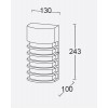 EXTRAHO 1x40W, E27, IP54 Nástěnné venkovní svítidlo, těleso hliník, povrch černá mat, dif plast opál, pro žárovku 1x40W, E27, 230V, IP54, tř.1, rozměry 130x243x100mm. náhled 2