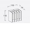 EXTREMUS 14,5W, IP54 Nástěnné venkovní svítidlo, těleso hliník, povrch bílá, dif plast opál, LED 14,5W, 700lm, teplá 3000K, 230V, IP54, tř.1, rozměry 110x110x74mm. náhled 2