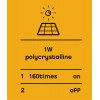 SOLAR AR 2W PIR Nástěnné svítidlo plast černá, PIR senzor pohybu záběr 120°, čas 30s, dosah 10m, LED 2W, 150lm, neutr 4000K, Ra80, napájení solární panel, baterie, výdrž svíc 2h, nebo 120 zap/vyp, IP44, 180x95x48mm náhled 3