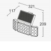 FACIE II 13W, PIR, TUYA, Solar Nástěnné venkovní svítidlo, PIR, plast černá mat, dif plast opál, smart Tuya, Bluetooth, LED 13W, 1500lm, mob. tel. CCT nastav. teplota teplá 2700K-denní 6500K, stmív, IP44, 321x209x117mm, solár náhled 2