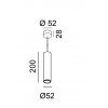 ALEST HL 12W CCT Závěsné bodové svítidlo, hliník, černá, LED 12W, 1150lm, vyzař. úhel 50°, stmívatelné TRIAC dim to warm 1800K-30000K, 230V, IP20, rozměry d=52mm, h=200mm, vč závěs kabelu l=1500mm, lze zkr. náhled 2