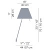 D13a, COSTANZA Stojka svítidla, těleso hliník, povrch šedostříbrná, pro žárovku 1x140W, E27, 230V, IP20, tř.2. rozměry teleskop h=760-1100mm, s vypínačem, pouze základna, stínítko dodáváno samostatně náhled 6