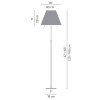 COSTANZA-D13T Stojací lampa, základna hliník, povrch hliník šedostříbrná, pro žárovku 1x140W, E27, 230V, stmív, IP20, tř.2. teleskopická stojka h=1200mm-1600mm, pouze základna, stínítko dodáváno samostatně náhled 6