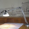 FORTEBRACCIO 33N.100 Stolní lampa těleso polykarbonát, povrch bílá,pro žárovku 1x100W, E27, A60, 230V, IP20, dvě ramena 440mm+355mm, hlava: d=110mm, základna SAMOSTATNĚ náhled 5