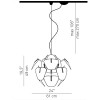 HOPE D66/12 Závěsné svítidlo, nerez, leštěný, ram plast transparent, stínítko plast, prismat čočky, pro žárov 1x105W, E27, 230V, IP20, tř.1, d=610mm, h=490mm, lank záv l=2700mm náhled 5