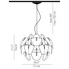 HOPE D66/18 Závěsné svítidlo, základna nerez, leštěný, ramena plast transparent, stínítko plast, prismat čočky, pro žárov 1x105W, E27, 230V, IP20, stínítko d=720mm, h=540mm, lankový závěs l=2700mm, lze zkrátit náhled 5