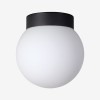 POLARIS S LED Stropní, přisazené svítidlo, základna hliník, povrch černá, difuzor triplex sklo opál, LED 7,9W, teplá 3000K, 1280lm, 230V, do koupelny IP44, tř.1, rozměry 280x190x285mm náhled 1