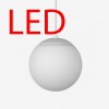 ALFA LED Závěsné svítidlo, základna kov, povrch bílá, černá, difuzor sklo triplex opál, LED 4W/6W/8W, teplá 3000K, 264lm/423lm/558lm, 230V, IP20, tř.1, rozměry průměr dle typu, vč závěsu l=2000mm, lze zkrátit