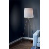 MADARA stojací Stojací lampa, základna kov, povrch chrom, stínítko textil bílý, pro žárovku 3x100W, E27 A60, 230V, IP20, stínítko d=450mm, h=400mm, h=1700mm, vč vypínače na kabelu náhled 3