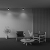 GEMINU 1x15W, GX53, IP44 Stropní, přisazené, svítidlo, těleso hliník, povrch černá, difuzor plast opál, pro LED 1x15W, GX53, 230V, IP44, rozměry d=64mm, h=131mm. náhled 4