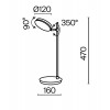 JANITO TL 8W Stolní lampa, nastav. směr svícení, těleso kov, povrch černá, difuzor plast opál, LED 8W, 418lm, teplá 3000K, stmívání, 230V, IP20, tř.3, rozměry d=160mm, h=470mm. náhled 3