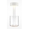 INCLINO TL 3W Stolní lampa, základna sklo čiré, těleso kov, povrch bílá, difuzor plast opál, LED 3W, 120lm, teplá 3000K, stmívání, napájení USB baterie, IP20, tř.3, rozměry d=120mm, h=348mm. náhled 1
