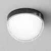 IRACIO PL 12W, IP65 Stropní přisazené venkovní svítidlo, těleso kov, povrch černá grafit, difuzor plast opál, krycí plast čirý, LED 12W, 1100lm, teplá 3000K, 230V, IP65, Ra80, tř.1, rozměry d=180mm, h=122mm. náhled 2