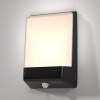 RENT WL 11W, IP44, senzor Nástěnné venkovní svítidlo se senzorem pohybu, těleso kov, povrch černá grafit, difuzor sklo opál, LED 11W, 500lm, teplá 3000K, Ra80, 230V, IP44, tř.1, rozměry 161x211x59mm náhled 1