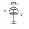 PENYM TL 8W Stolní lampa, základna kov, povrch mosaz, stínítko sklo čiré, LED 8W, 100lm, teplá 3000K, Ra80, 230V, IP20, tř.2, rozměry d=200mm, h=377mm. náhled 4
