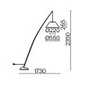 KAROS FL 1x60W, E27 Stojací lampa, těleso kov, povrch černá, pro žárovku 1x60W E27, 230V, IP20, tř.2, rozměry d=550mm, h=2350mm náhled 2