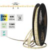 LED pásek COB, CCT, 608LED/m, 14W/m, 24V LED pásek LED pásek, COB 608LED/m, 14W/m, 1260lm/m, CCT nastavitelná teplota, teplá 2700K - denní 6500K, 24V vyzař úhel 150°, Ra90, IP20, rozměry šířka w=10mm, délka l=5000mm, dělitelnost 26,3mm, cena za 1m náhled 3