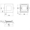 FLAT SQ115 Vestavné svítidlo, těleso hliník rámeček bílá, difuzor opál, LED 7.5W, teplá 3000K, 500lm/cca 25W žár, Ra80, 230V trafo na kabelu, IP44/IP20, 115x115x13mm náhled 5