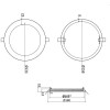 FLAT R24 Vestavné svítidlo, těleso hliník, rámeček bílá, difuzor opál, LED 17W, neutrální 4500K, 1615lm/cca 80W žár, Ra80, 230V, trafo na kabelu, IP44/IP20, d=240mm, h=13mm náhled 6