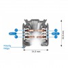 3F NAPÁJECÍ LIŠTA PULSE DALI NORDIC ALUMINIUM PŘIS Přisazená/závěsná, třífázová, napájecí lišta, těleso hliník, povrch šedá RAL7040, 3x400V, 3x16A, + sběrnice DALI 50V/1A, IP20, l=2000mm, 31,5x32,5mm, NORDIC ALUMINIUM náhled 3
