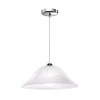 JEGRO 1x60W E27  230V IP20 Závěsné svítidlo, základna kov, povrch chrom lesk, difuzor sklo, povrch alabastr, pro žárovku 1x60W, E27, 230V, IP20, rozměry d=400mm h=130mm, vč.závěsného kabelu l=1000mm, lze zkrátit náhled 2