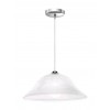 JEGRO 1x60W E27  230V IP20 Závěsné svítidlo, základna kov, povrch chrom lesk, difuzor sklo, povrch alabastr, pro žárovku 1x60W, E27, 230V, IP20, rozměry d=400mm h=130mm, vč.závěsného kabelu l=1000mm, lze zkrátit náhled 1