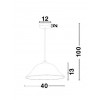 JEGRO 1x60W E27  230V IP20 Závěsné svítidlo, základna kov, povrch chrom lesk, difuzor sklo, povrch alabastr, pro žárovku 1x60W, E27, 230V, IP20, rozměry d=400mm h=130mm, vč.závěsného kabelu l=1000mm, lze zkrátit náhled 4