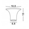 ORAZIO Stropní svítidlo, těleso sádra, povrch bílá, pro žárovku 1x50W, GU10, 230V, IP20, rozměry d=168mm h=130mm náhled 2