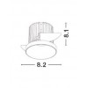 LOGE LED 1x10W 3000K 800LM 230V IP20 Stropní, podhledové svítidlo, těleso hliník, povrch bílá, LED 1x10W, teplá 3000K, 800lm, 230V, IP20, rozměry d=82mm h=81mm náhled 2