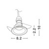 OTTAVIA Stropní vestavné svítidlo, těleso hliník, povrch bílá, pro žárovku 1x50W, GU10, 230V, IP20, rozměry d=82mm h=22mm náhled 6