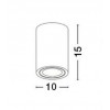 CID BOX Příslušenství svítidla, box přisazeného svítidla, těleso hliník, povrch černá, rozměry d=100mm h=150mm náhled 4