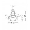 RAENA SPOT Stropní vestavné svítidlo, těleso hliník, povrch bílá, pro žárovku 1x50W, GU10, 230V, IP20, rozměry d=82mm h=36mm náhled 3